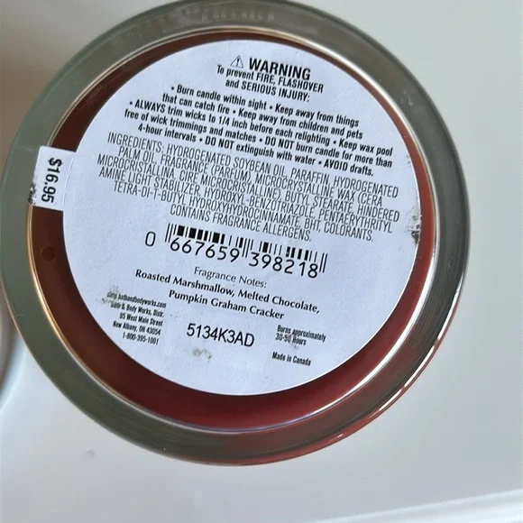 Caramel Pumpkin Swirl & Pumpkin S'mores Single Wick Bath & Body Works Candle Set - Picture 4 of 4